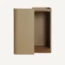 Table d’appoint en MDF taupe et marron clair 45 cm — vue principale