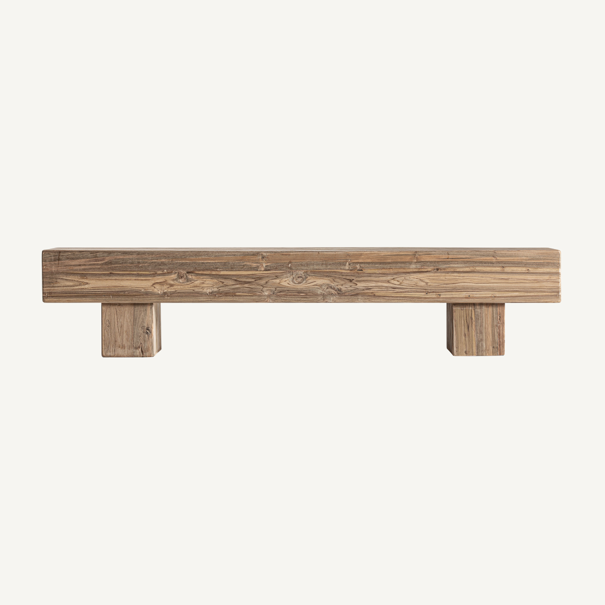 Banc en bois de teck recyclé marron 218 cm — vue principale