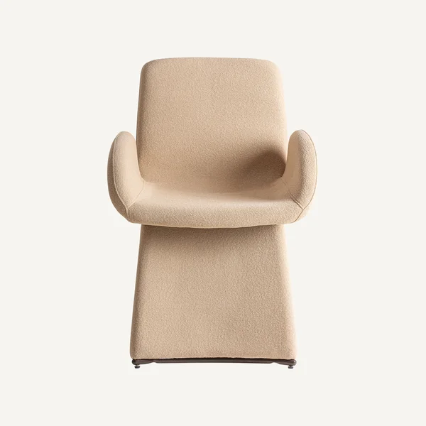 Chaise en lin beige 61 cm — vue principale