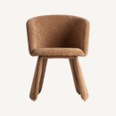 Chaise en lin marron 62 cm — vue principale