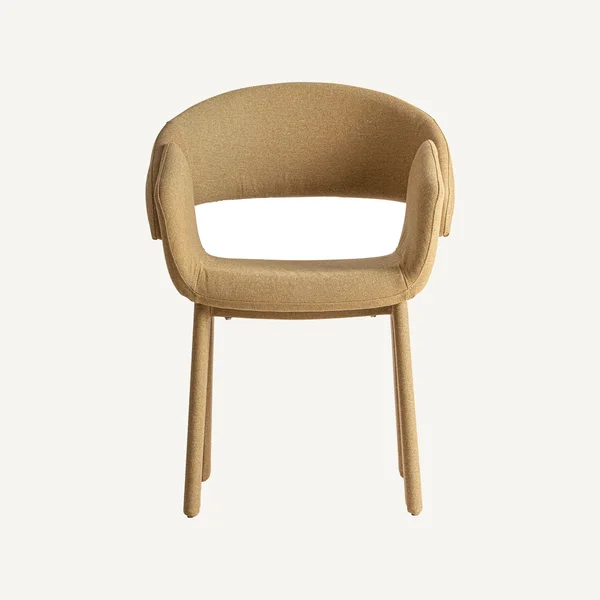 Chaise en lin moutarde 64 cm — vue principale