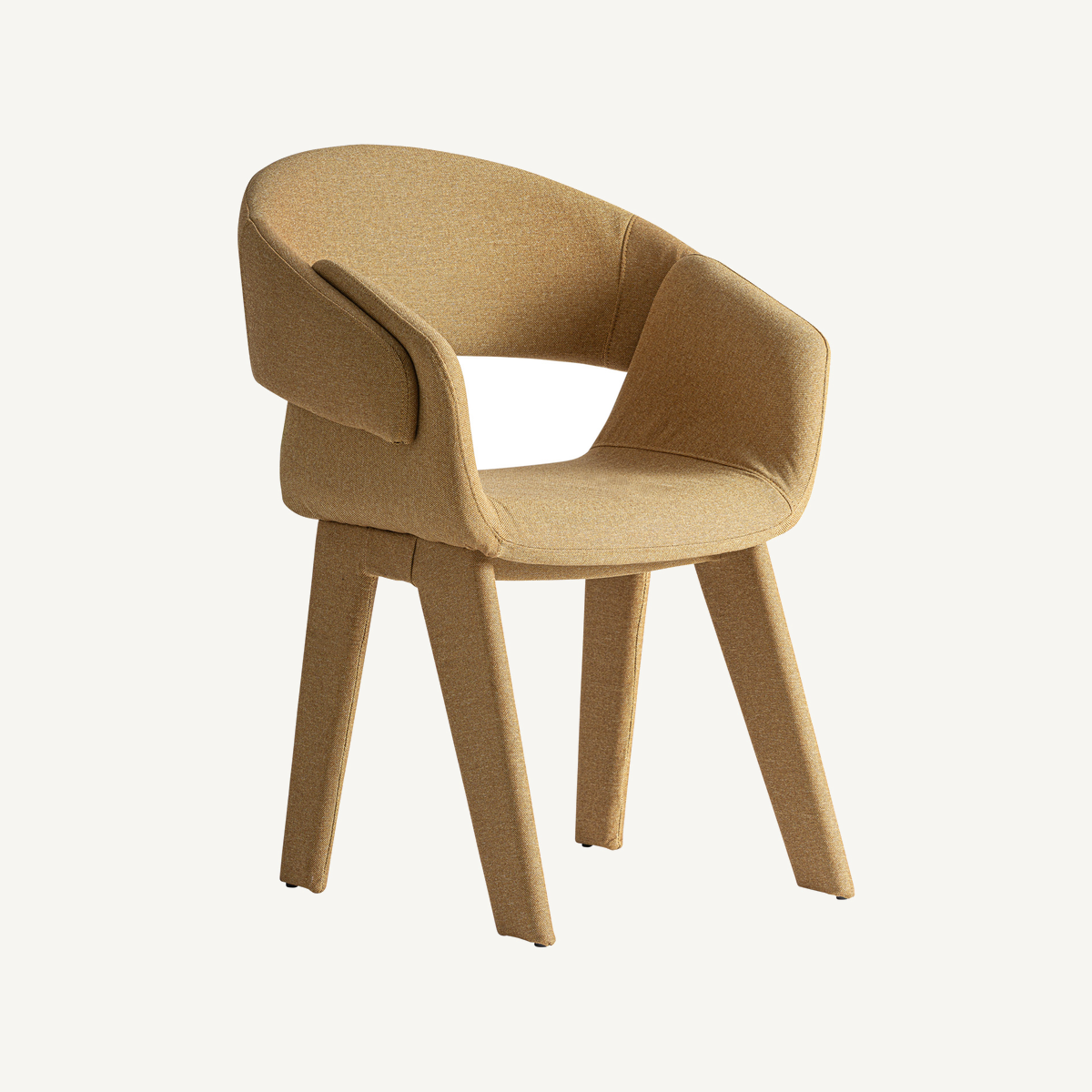 Chaise en lin moutarde 64 cm — vue complémentaire 2