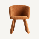 Chaise en lin terracotta 62 cm — vue principale