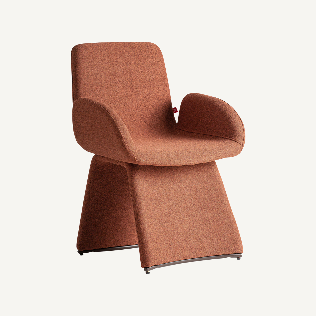 Chaise en lin terre cuite 61 cm — vue complémentaire 2