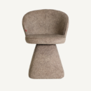 Chaise en tissu polyester taupe 60 cm — vue principale