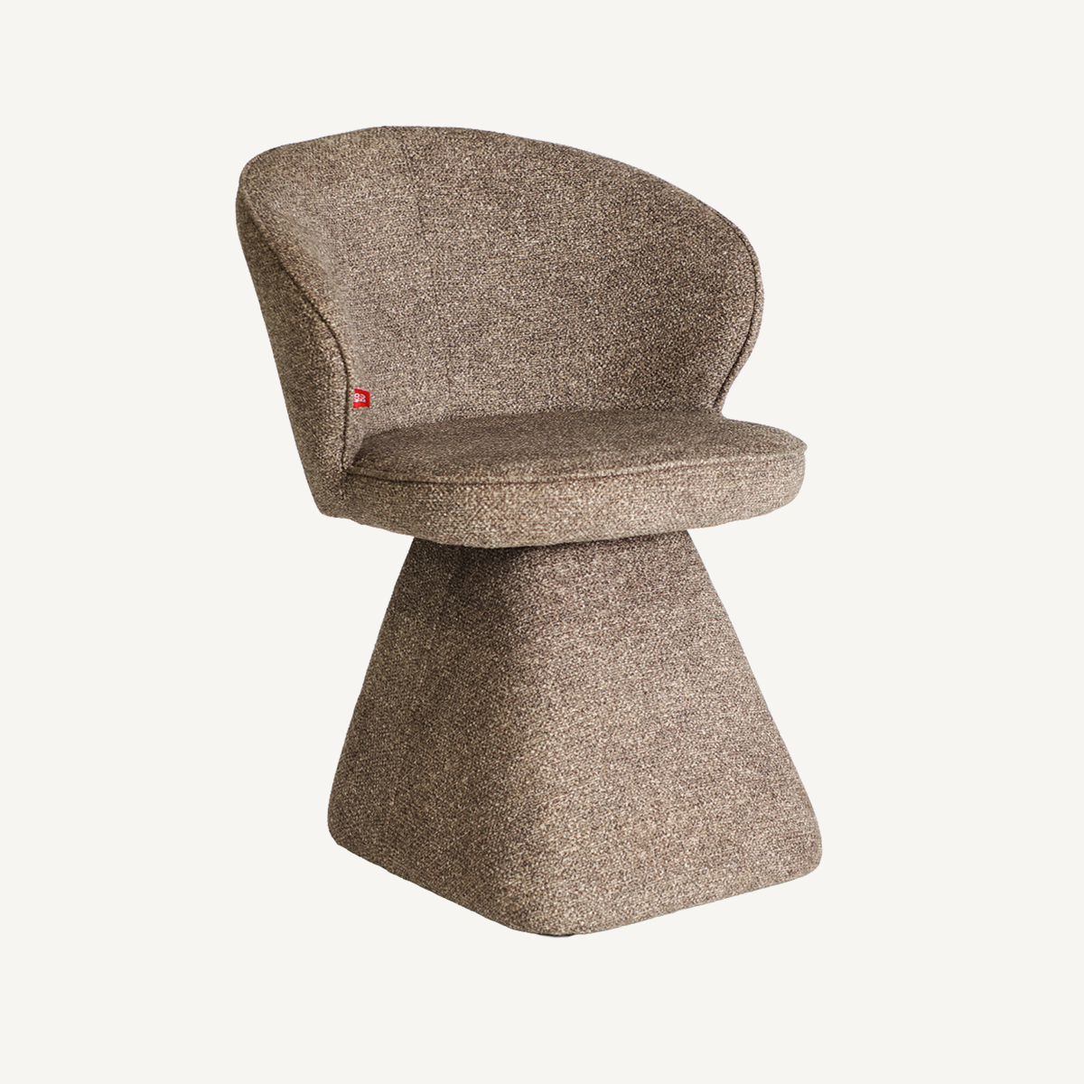 Chaise en tissu polyester taupe 60 cm — vue complémentaire 2