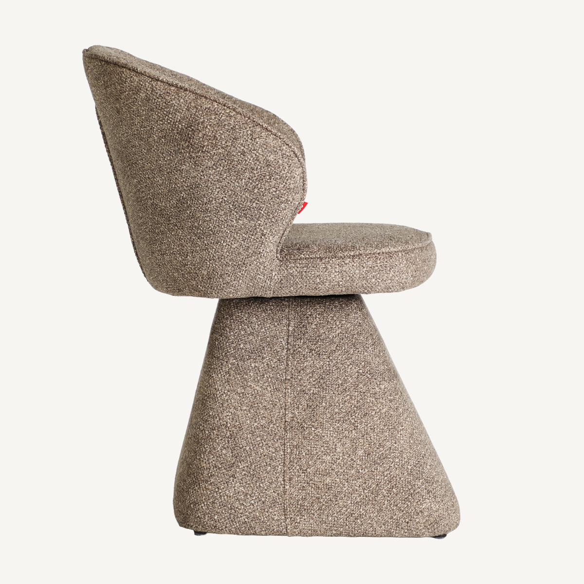 Chaise en tissu polyester taupe 60 cm — vue complémentaire 3