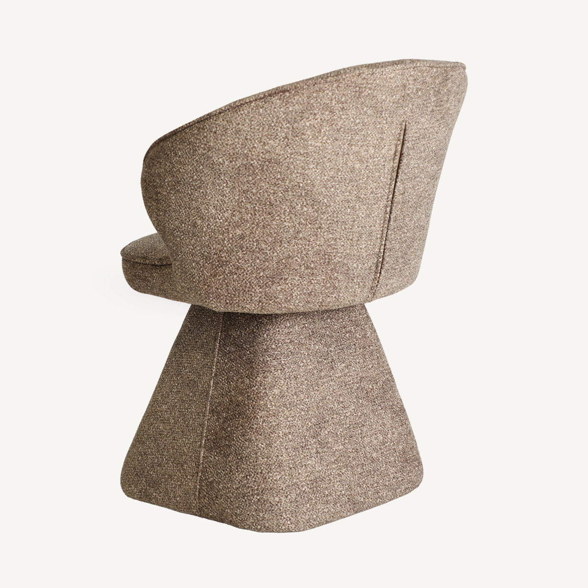 Chaise en tissu polyester taupe 60 cm — vue complémentaire 4