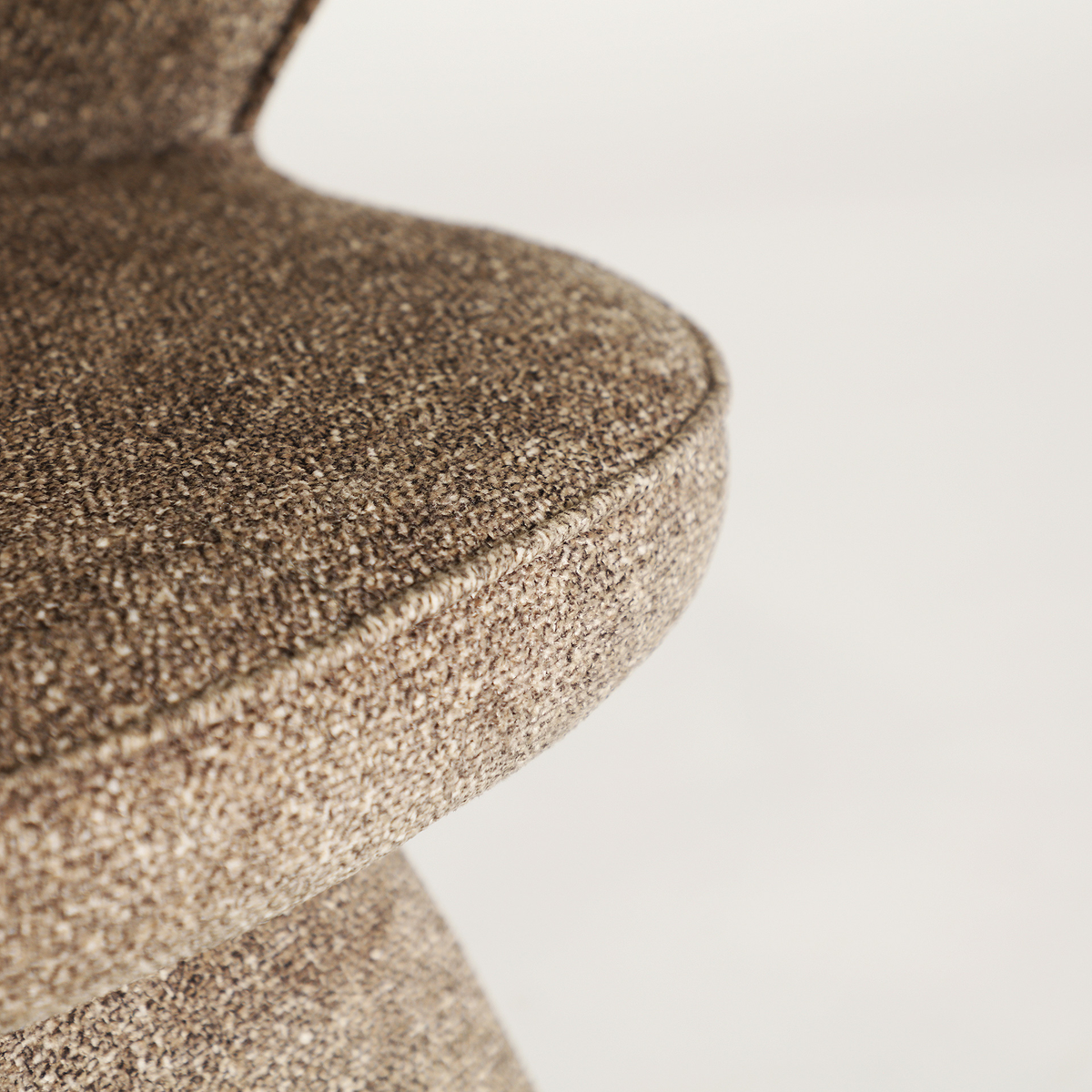 Chaise en tissu polyester taupe 60 cm — vue complémentaire 7