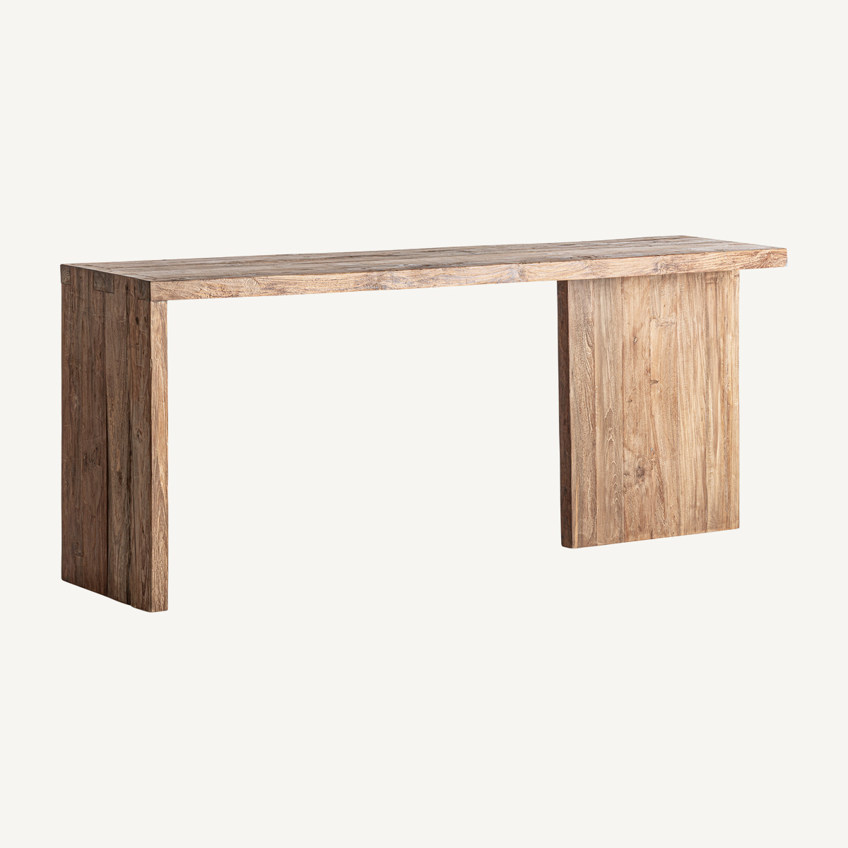 Console en bois de teck recyclé marron 200 cm — vue complémentaire 2