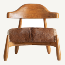 Fauteuil en bois de teck marron clair 73 cm — vue principale