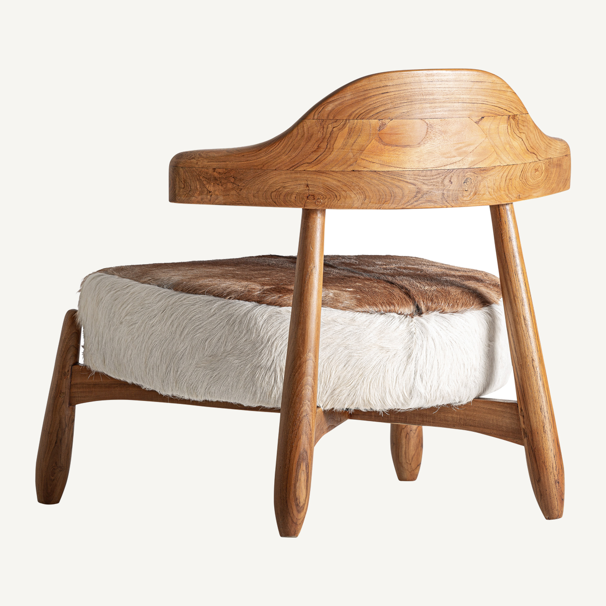 Fauteuil en bois de teck marron clair 73 cm — vue complémentaire 4