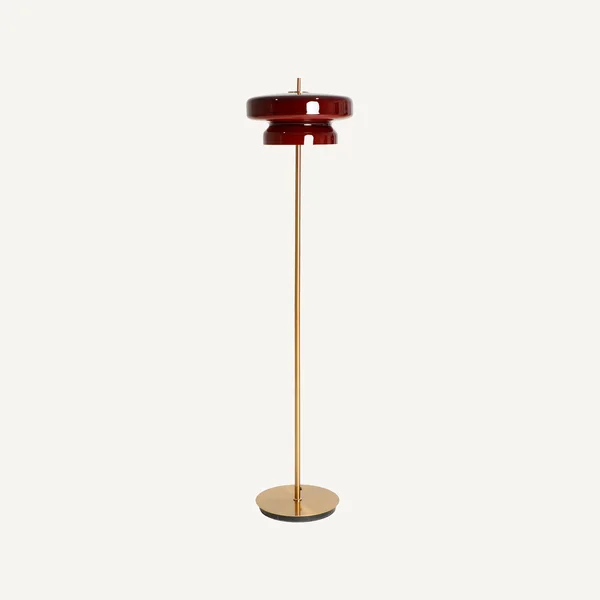 Lampadaire en verre bordeaux 150 cm — vue principale