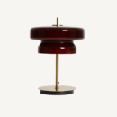 Lampe à poser en verre bordeaux 50 cm — vue principale
