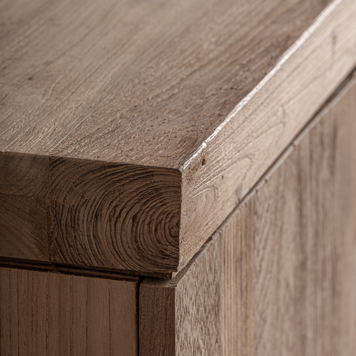 Meuble TV en bois de teck recyclé marron 220 cm — vue complémentaire 4