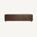 Meuble TV en placage de noyer marron 180 cm — vue principale