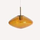 Suspension en verre ambre 34 cm — vue principale