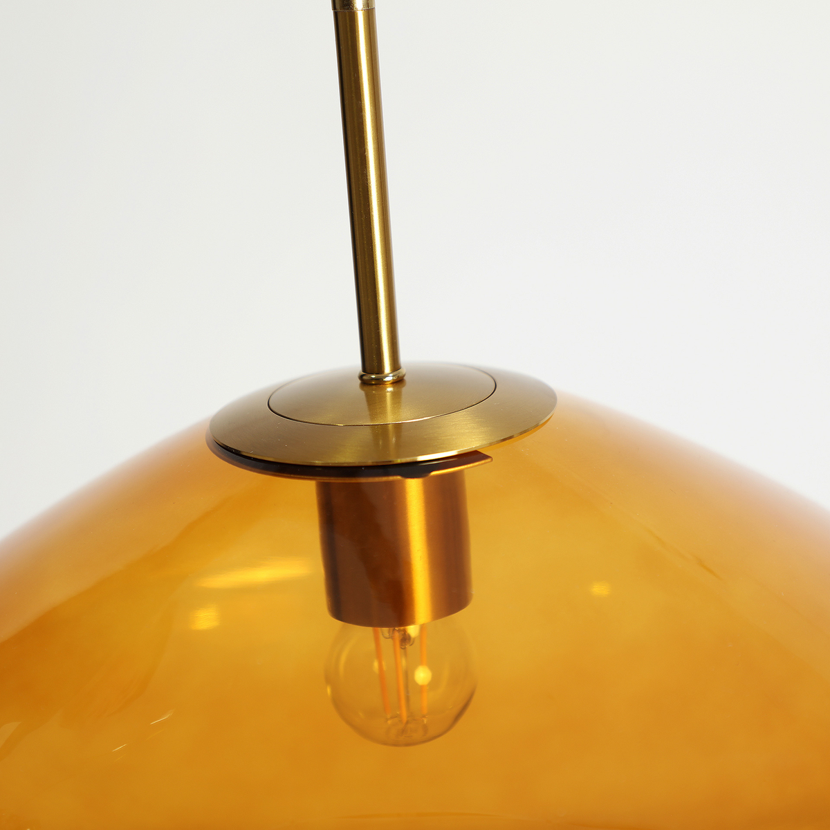 Suspension en verre ambre 34 cm — vue complémentaire 2