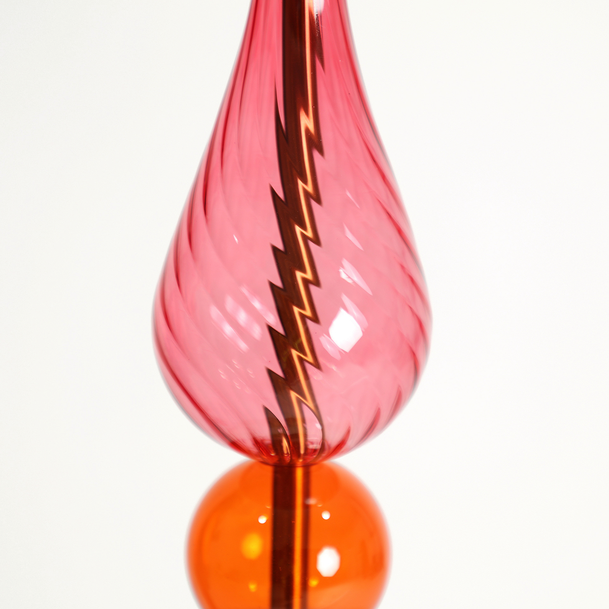 Suspension en verre ambre 68 cm — vue complémentaire 3