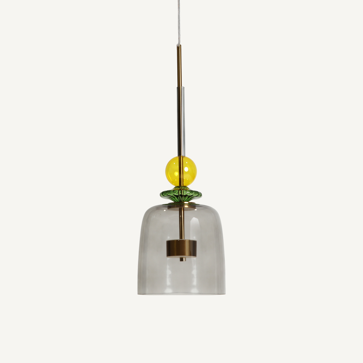 Suspension en verre grise 64 cm — vue principale