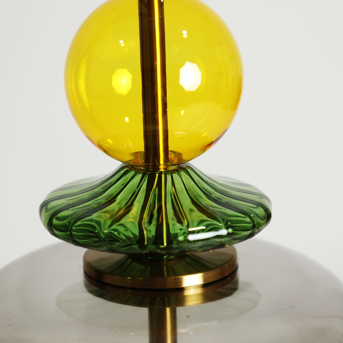 Suspension en verre grise 64 cm — vue complémentaire 2