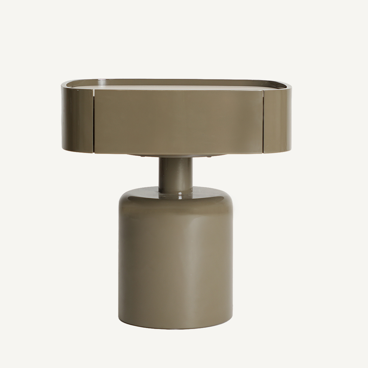 Table de nuit en MDF vert et gris 50 cm — vue principale