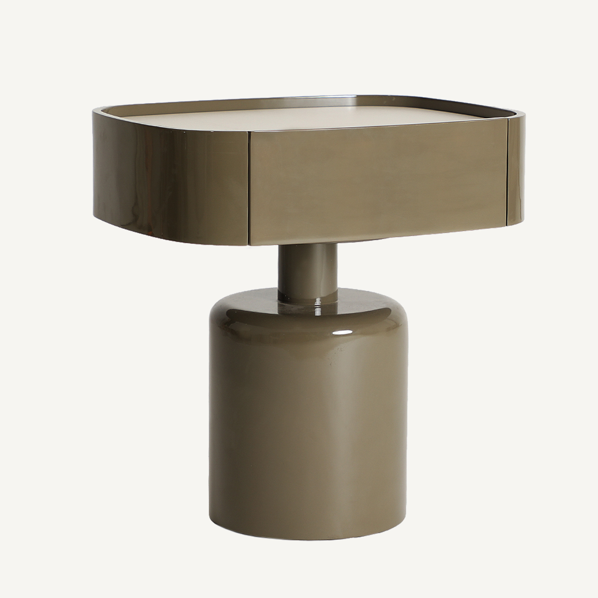 Table de nuit en MDF vert et gris 50 cm — vue complémentaire 2