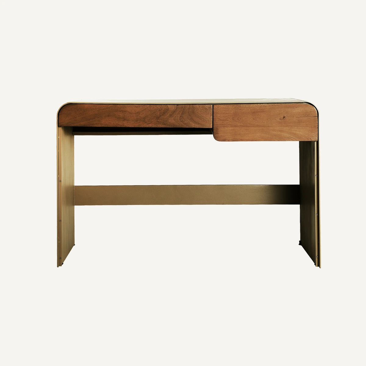 Bureau en MDF taupe et marron clair 120 cm — vue principale