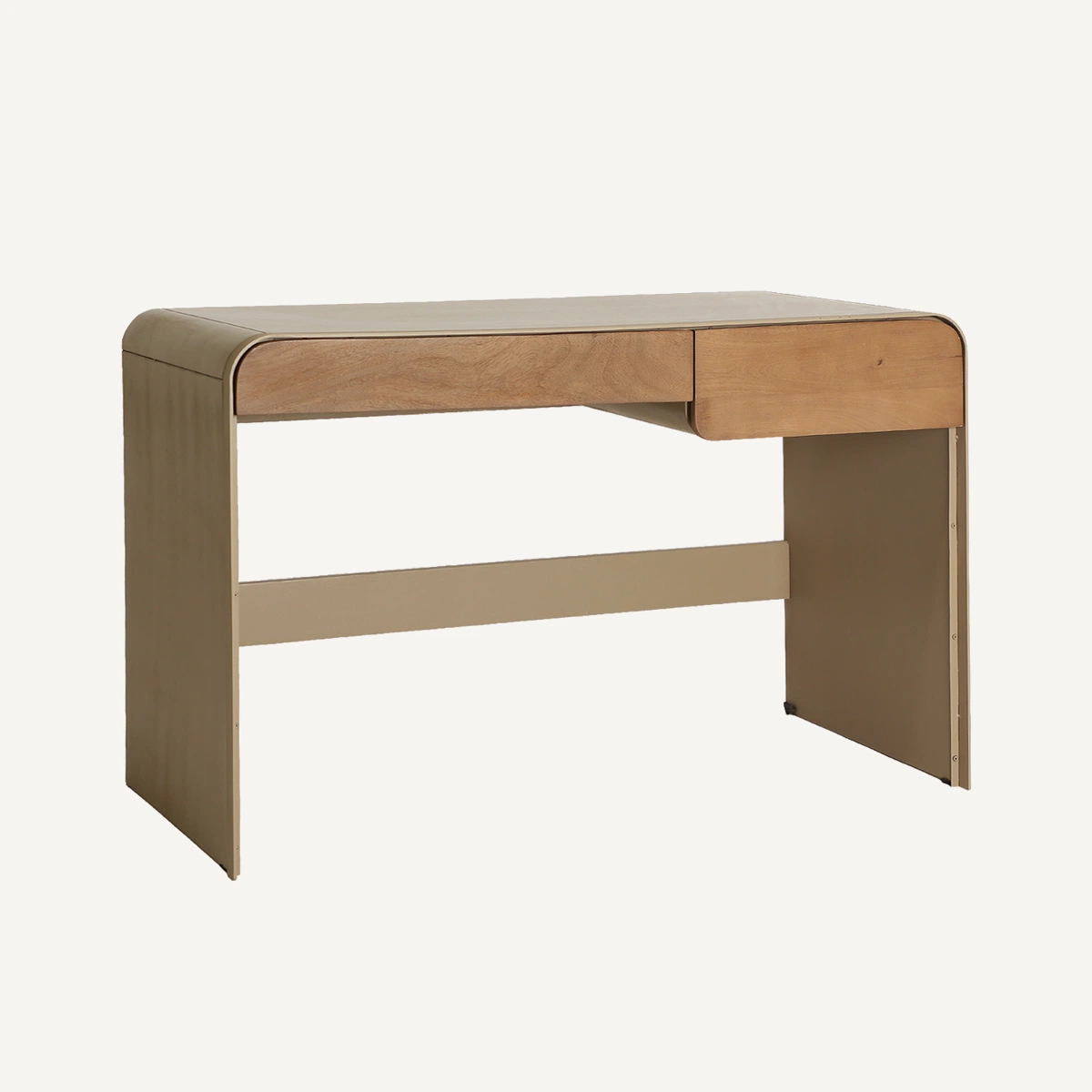 Bureau en MDF taupe et marron clair 120 cm — vue complémentaire 2