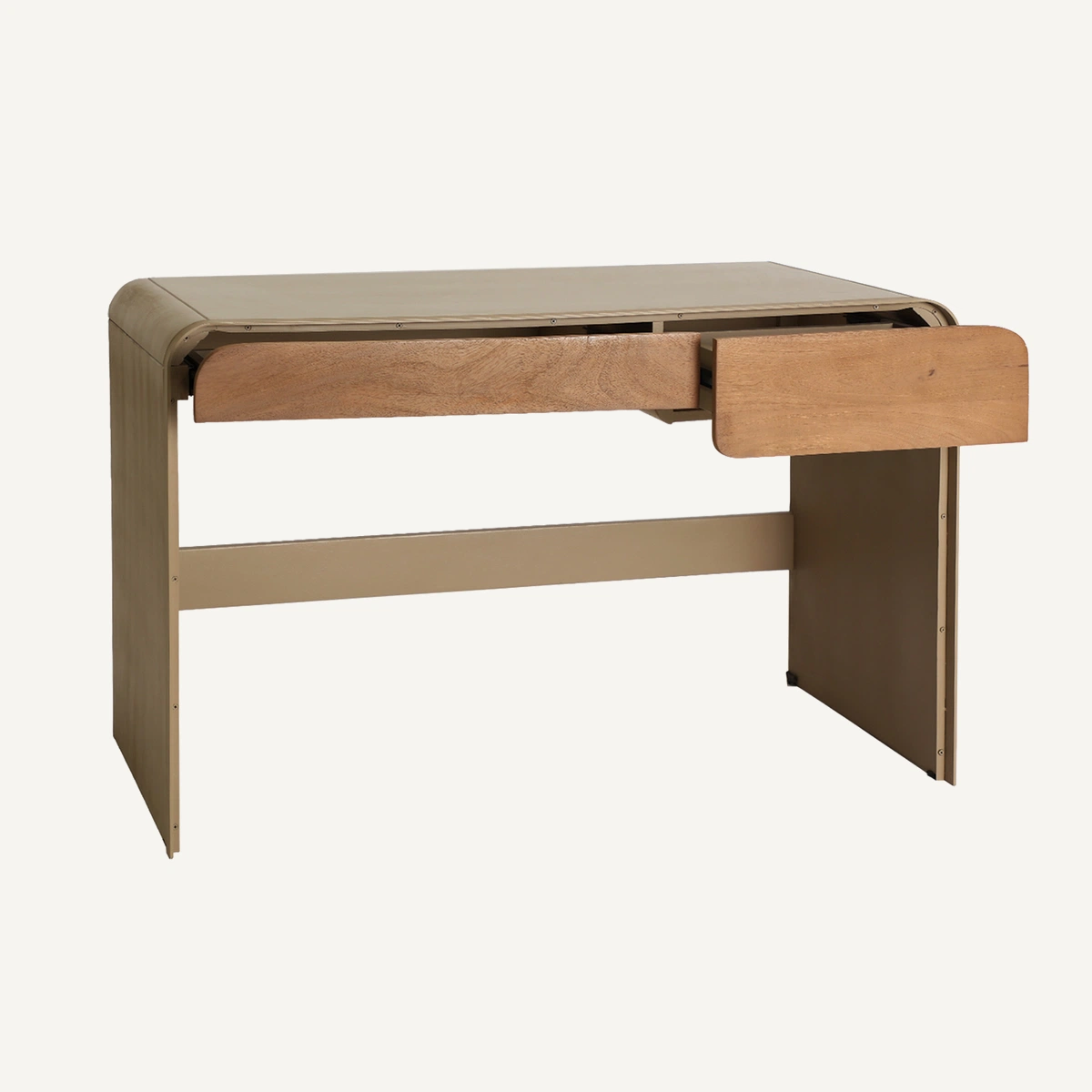 Bureau en MDF taupe et marron clair 120 cm — vue complémentaire 3