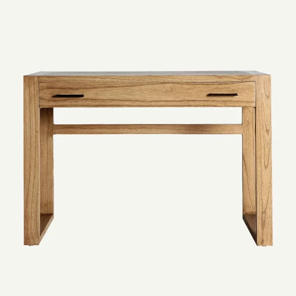 bureau en bois avec rangement discret