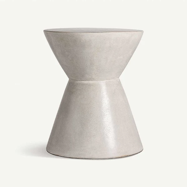 Table basse sablier en ciment gris