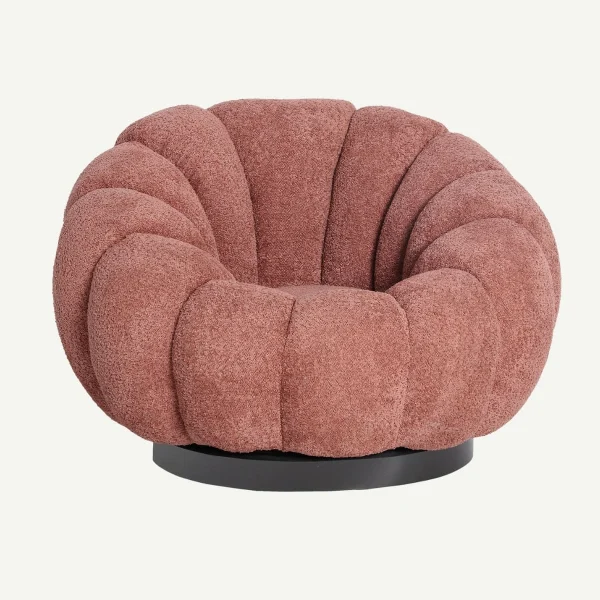 fauteuil design tissu bouclé