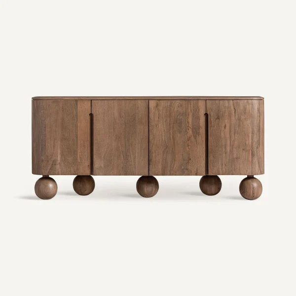 Buffet en bois de manguier foncé marron 180 cm