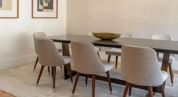 Table de repas porcelaine noir