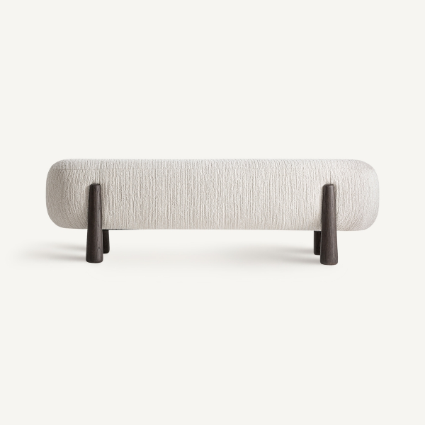 Banc d'entrée blanc et bois marron