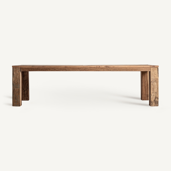 Grande table à manger en bois de teck recyclé 270 cm