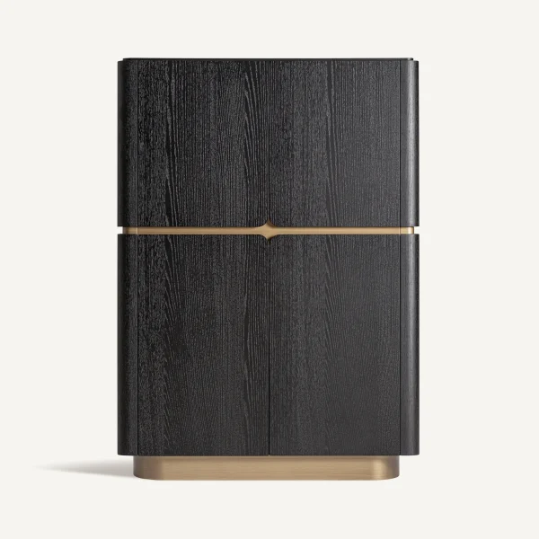 Meuble buffet haut en bois noir