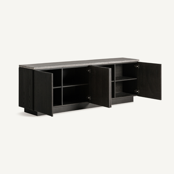 Buffet travertin gris