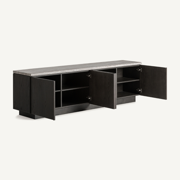 Meuble TV travertin
