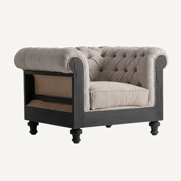 fauteuil contemporain capitonné haut de gamme