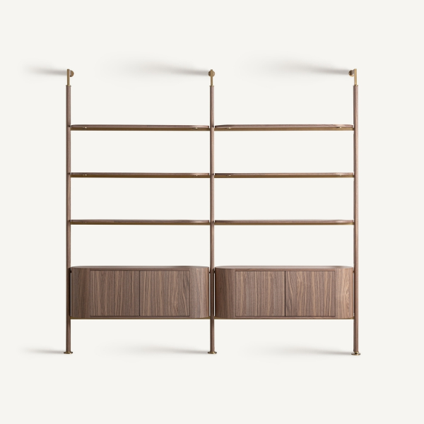bibliothèque contemporaine style mid century