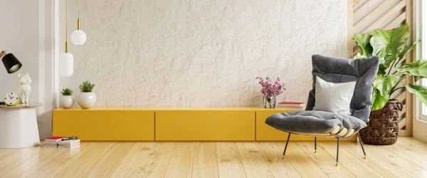 Meuble TV jaune