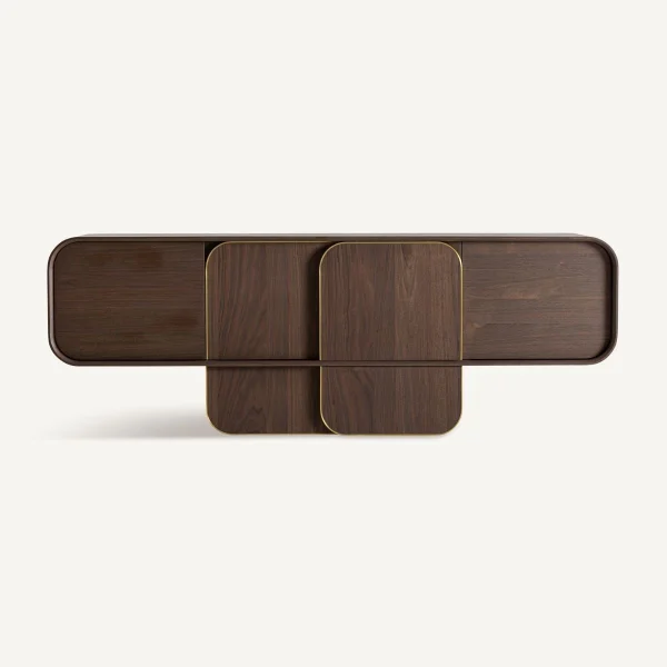 Buffet bois de chêne massif couleur noyer