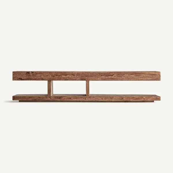Meuble tv bois de teck recyclé 250 cm