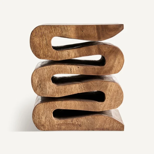 Table d'appoint originale en bois massif