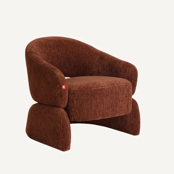 fauteuil design en velours texturé
